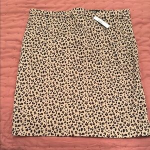 J. Crew Leopard Print Pencil Skirt - Tan and Black